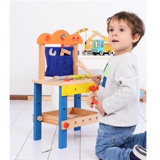 Wooden Workbench - Blue
